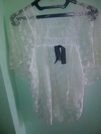 garage sale dress longdress, blouse, sepatu