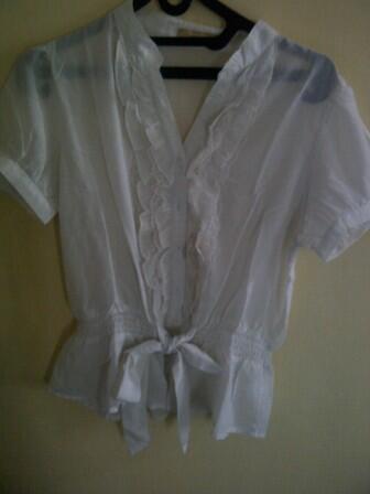 garage sale dress longdress, blouse, sepatu