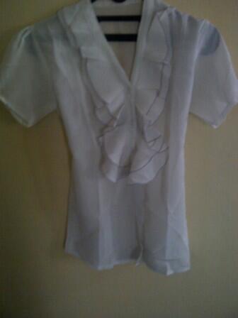 garage sale dress longdress, blouse, sepatu