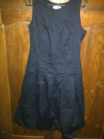 garage sale dress longdress, blouse, sepatu