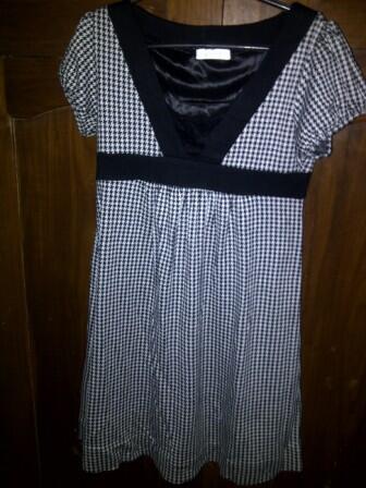 garage sale dress longdress, blouse, sepatu