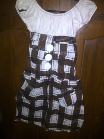garage sale dress longdress, blouse, sepatu