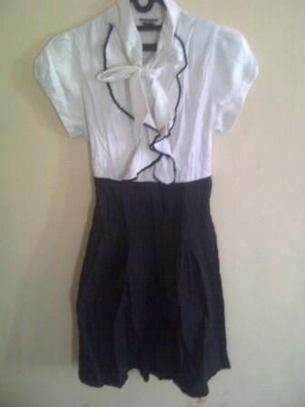 garage sale dress longdress, blouse, sepatu