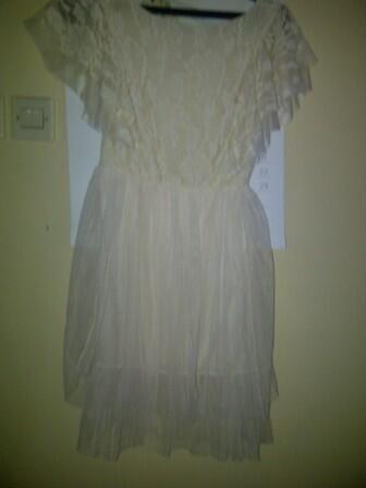 garage sale dress longdress, blouse, sepatu