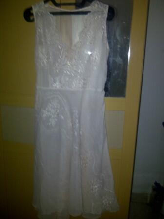 garage sale dress longdress, blouse, sepatu