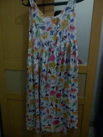 garage sale dress longdress, blouse, sepatu