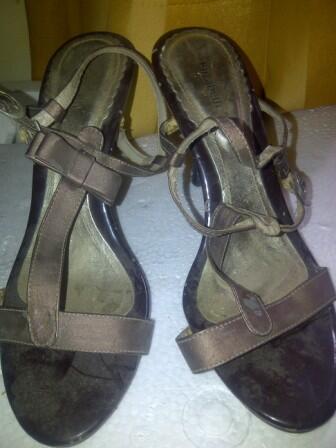 garage sale dress longdress, blouse, sepatu