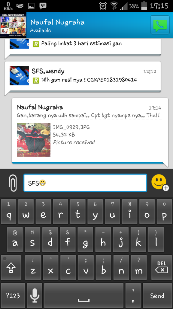 Testi Buyer SFS.Wendy :D
