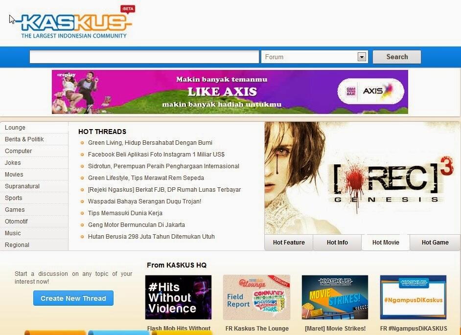 Tampilan Website Kaskus dari masa ke masa