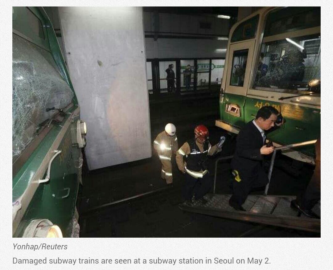 Kecelakaan Kereta bawah tanah (subway) di Seoul!