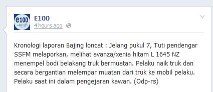 kejar-kejaran polisi vs bajing loncat (4 Mei 2014)