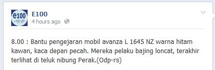 kejar-kejaran polisi vs bajing loncat (4 Mei 2014)
