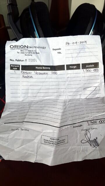 JUAL CEPAT - JUAL CORSAIR VENGEANCE 2100 LIKE NEW | GARANSI MASIH 12 BULAN