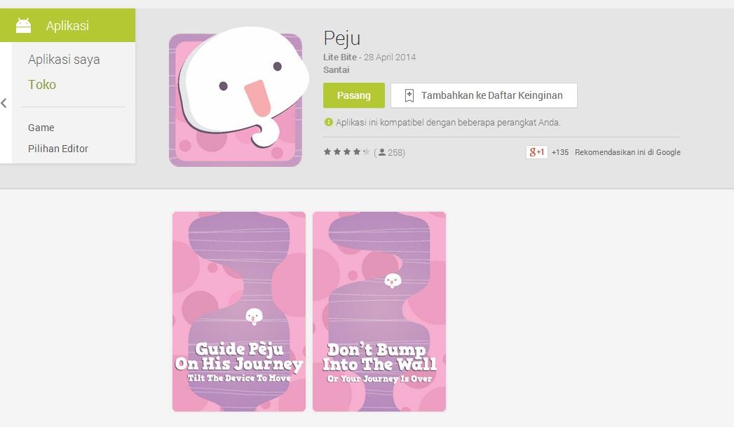 &quot;PEJU&quot; Game Aplikasi Android Fenomenal Made in Indoensia 