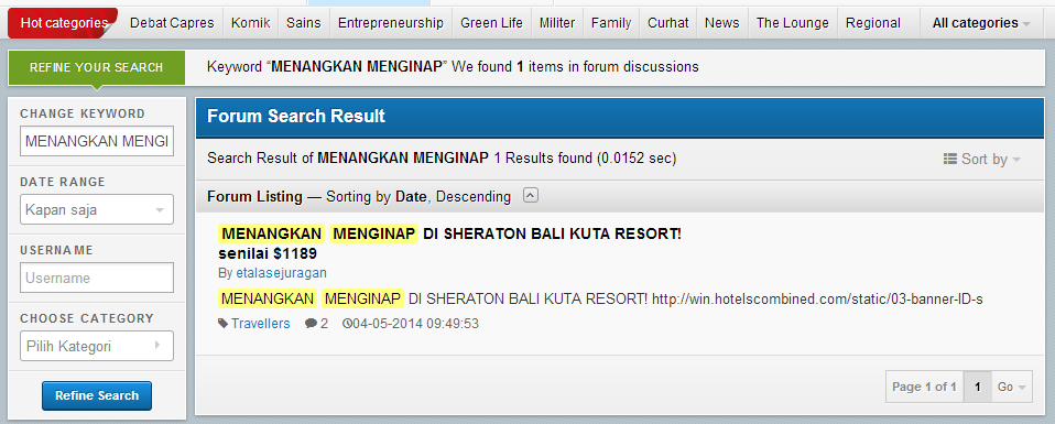 MENANGKAN MENGINAP DI SHERATON BALI KUTA RESORT! senilai $1189