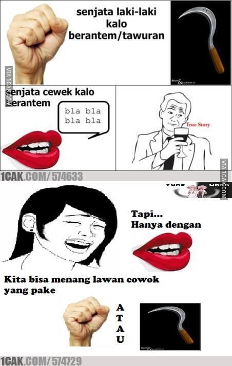 perbedaan senjata laki-laki dan cewek