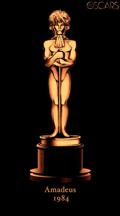 10 desain patung oscar menarik karya Olly Moss (movie lovers masub)