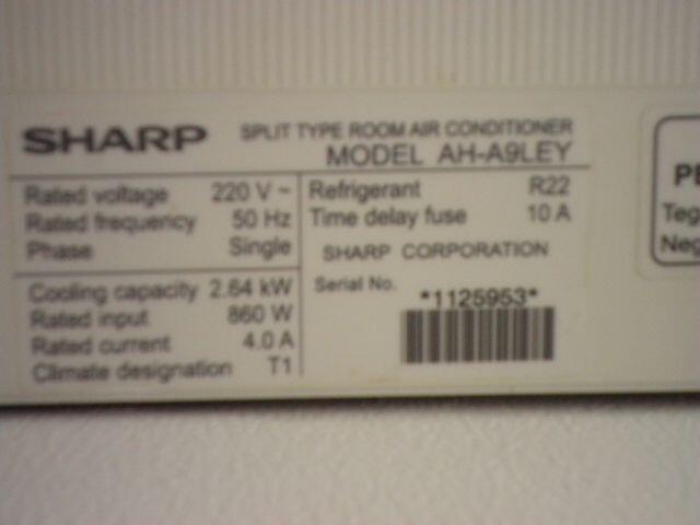 Dijual Segera 2 Unit AC Sharp 1 PK Kondisi Bagus dan Mulus (Bekasi Timur)