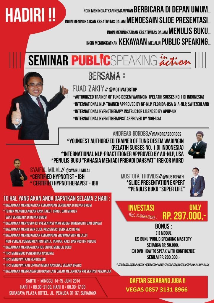 Seminar Public Speaking in Action !!!