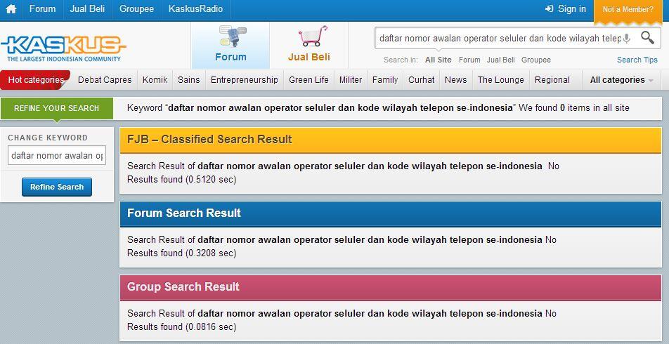 Daftar Nomor Awalan Operator Seluler dan Kode Wilayah Telepon SeIndonesia