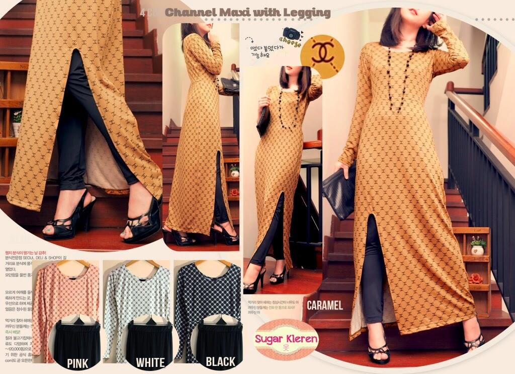 Channel Maxi Dress + Legging (Set)