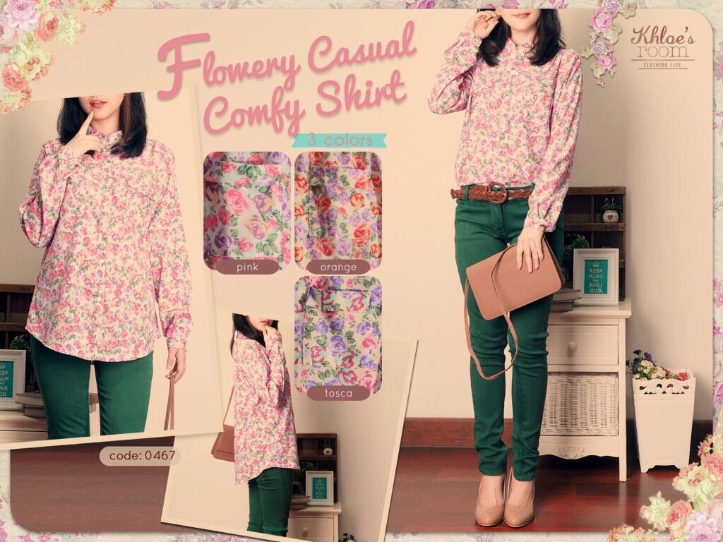 Flowery Casual Comfy Shirt