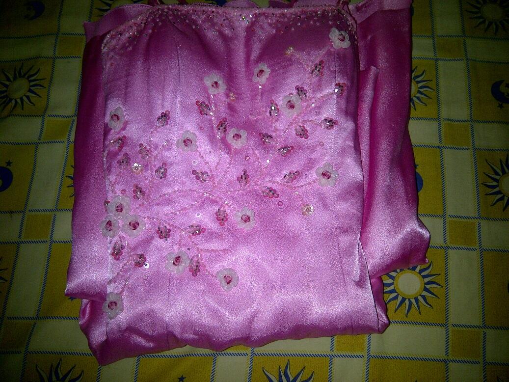 Gaun Pesta Pink Panjang