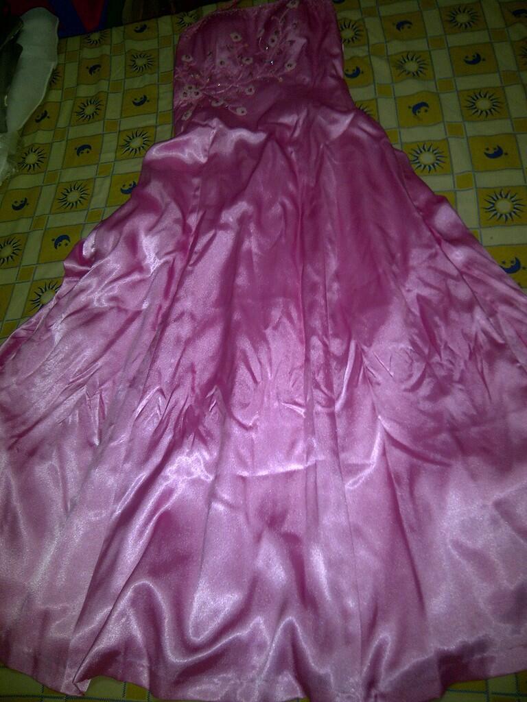 Gaun Pesta Pink Panjang