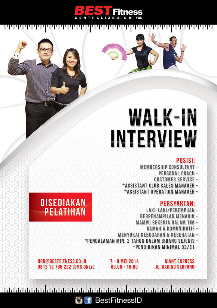 &#91;SERPONG&#93; &#91; 17 MEI 2014&#93; WALK IN INTERVIEW PT.ALWAYS FIT (BEST FITNESS)