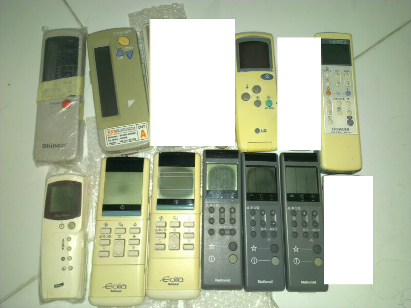 Remote AC bekas 25rb saja, National LG Daikin Winia Hitachi Shinco