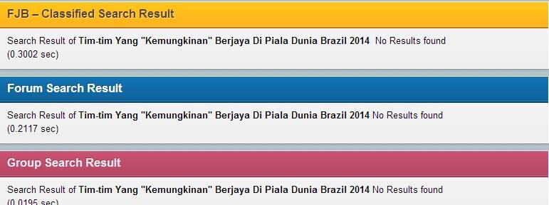 Tim-tim Yang "Kemungkinan" Berjaya Di Piala Dunia Brazil 2014