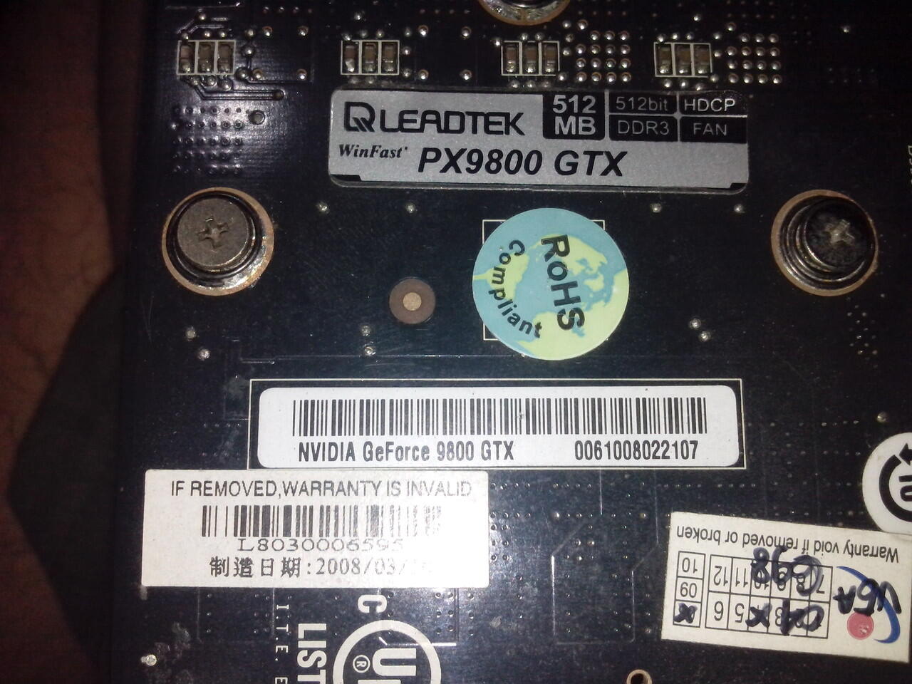 vga DA 9800gt green 1gb 256bit ddr3,leadtex 512mb 512bit ddr3 sidoarjo