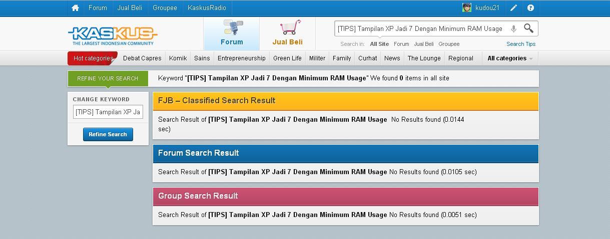 &#91;TIPS&#93; Tampilan XP Jadi 7 Dengan Minimum RAM Usage