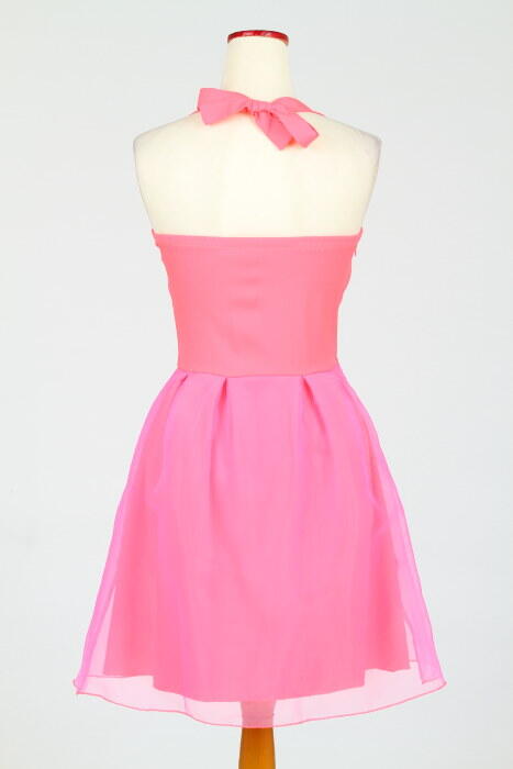 Dress Import Orange Red Cotton Stretch ( baju pakaian impor )