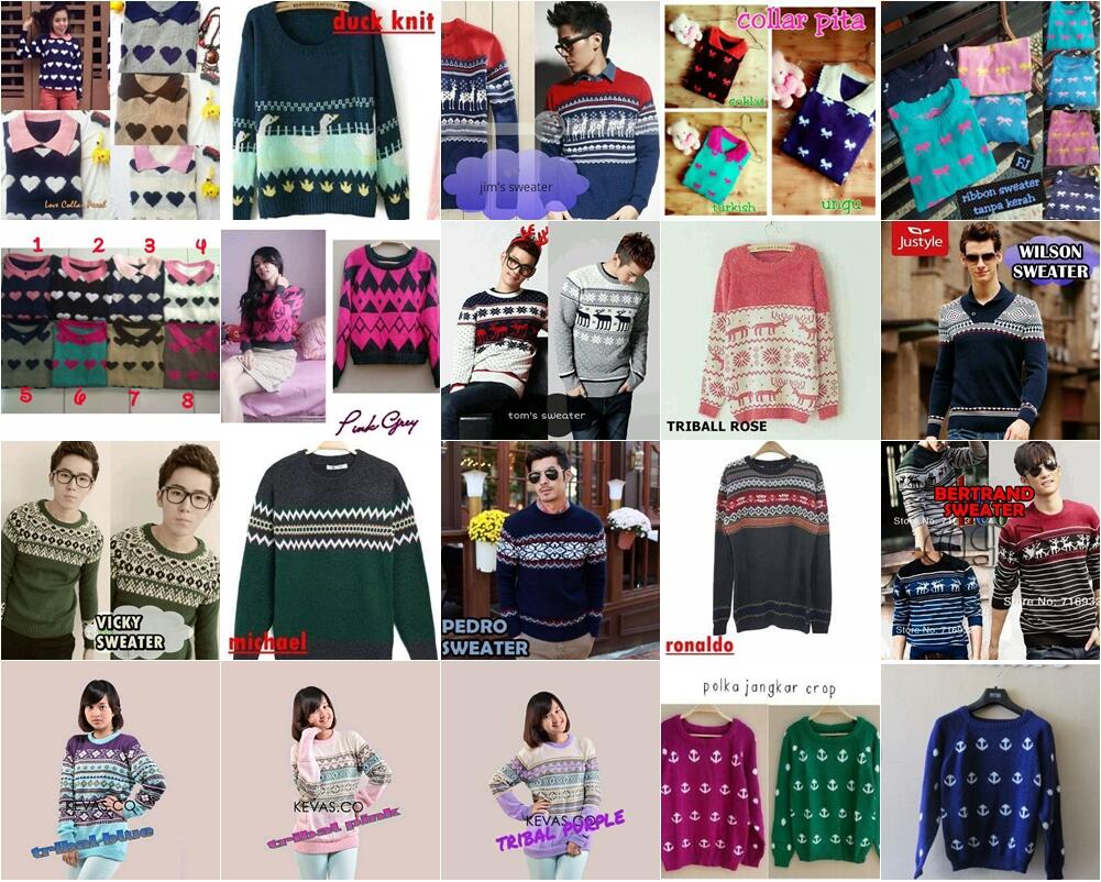SWEATER RAJUT (couple, tribal, dll) murah!!