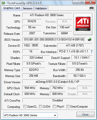 HIS ICEQ 3 256MB/256BIT BANDUNG