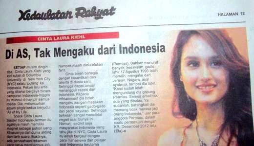 Di AS Cinta Laura Tak Mau Mengakui Indonesia!
