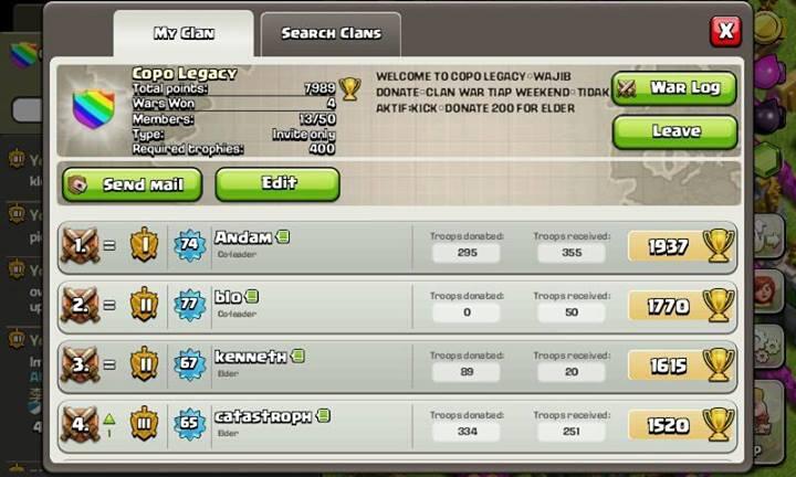 Clash of clan (COPO Legacy) Open for recruitmen