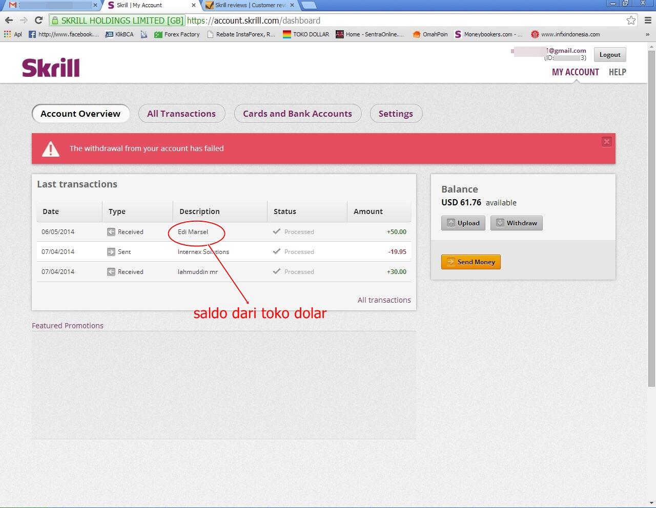 Jangan beli skrill di toko dollar*com