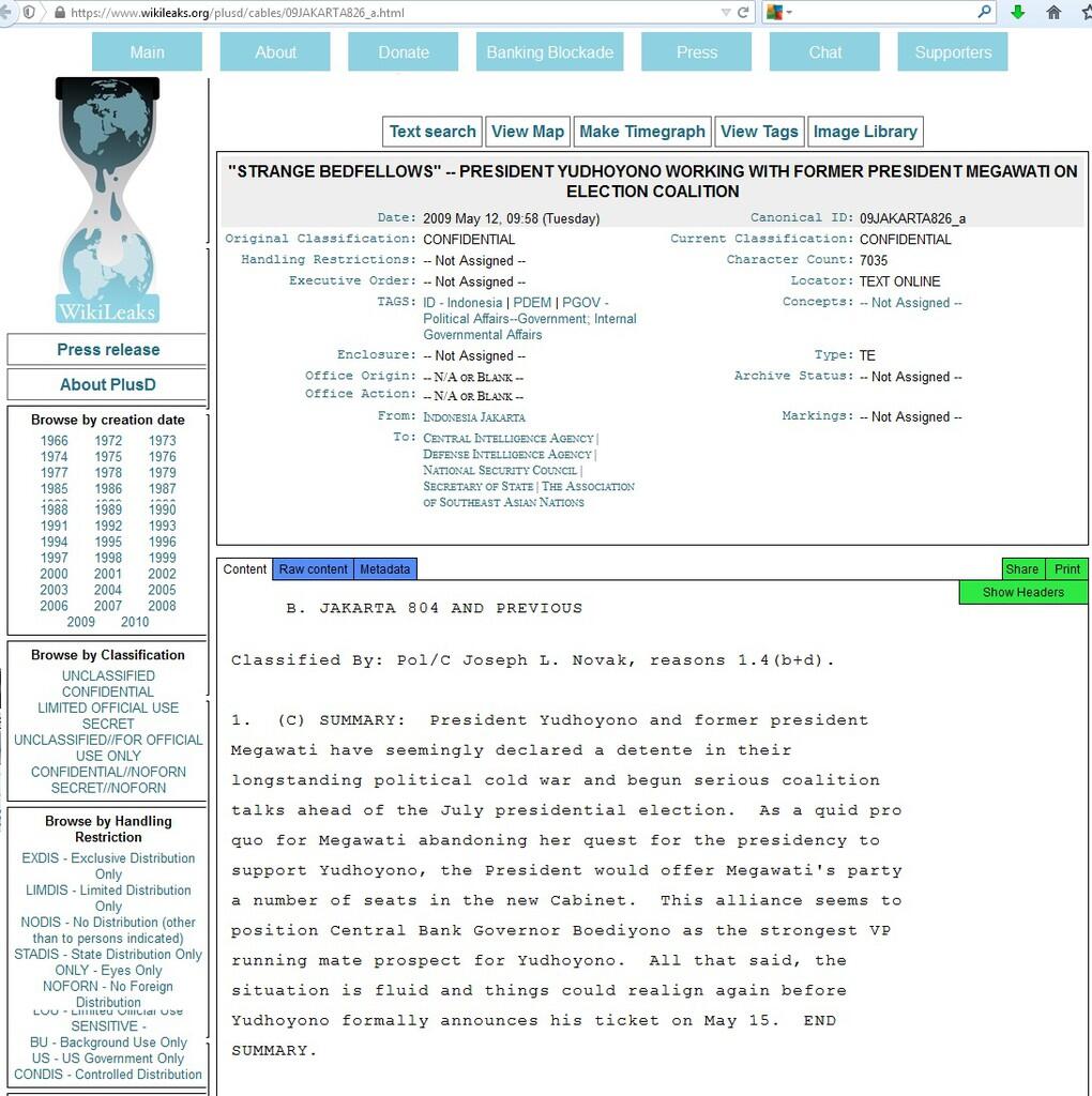 SBY Ingin Menjaga Hati Megawati. Wikileaks Ungkap Koneksi Segitiga SBY, Mega& Prabowo