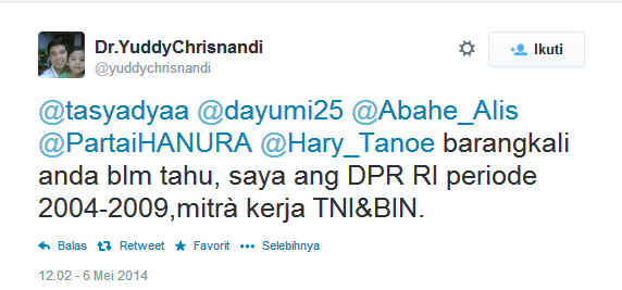 Arogansi Yuddy Chrisnandi Menghadapi Kritikan