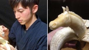 Kreatif! Seni Ukir dari Buah Pisang