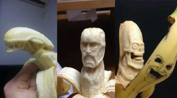 Kreatif! Seni Ukir dari Buah Pisang