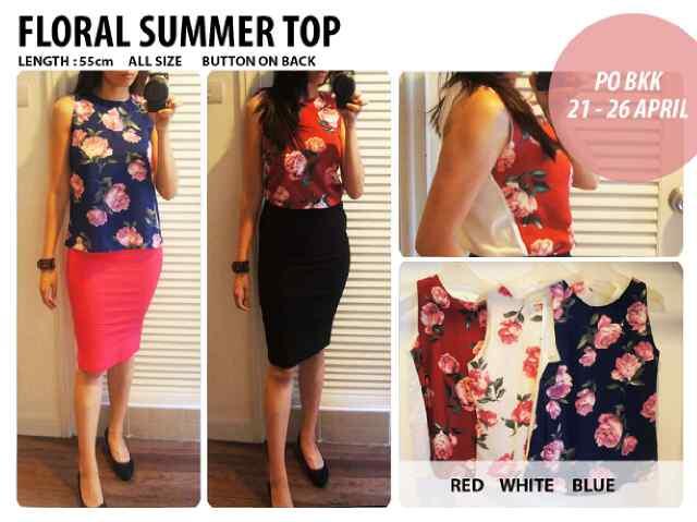 BEST SELLER! READY STOCK - FLORAL SUMMER TOP