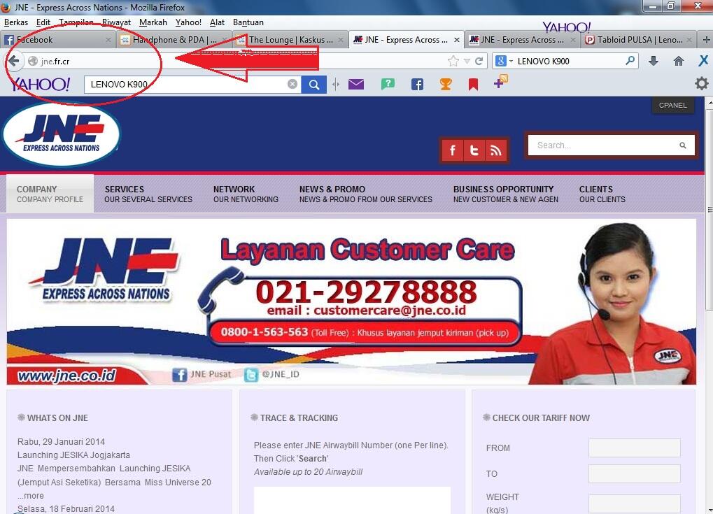 AWAS !!! Ini website JNE (Jasa Paket) ASLI atau PALSU ??