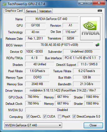VGA AFOX GT440 2GB DDR3 128BIT FULLSET BARU RMA GARANSI PUANJANG