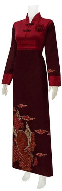 Gamis Batik Shanghai Mawar