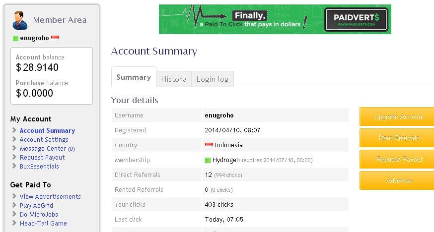 Jual akun PTC Circle