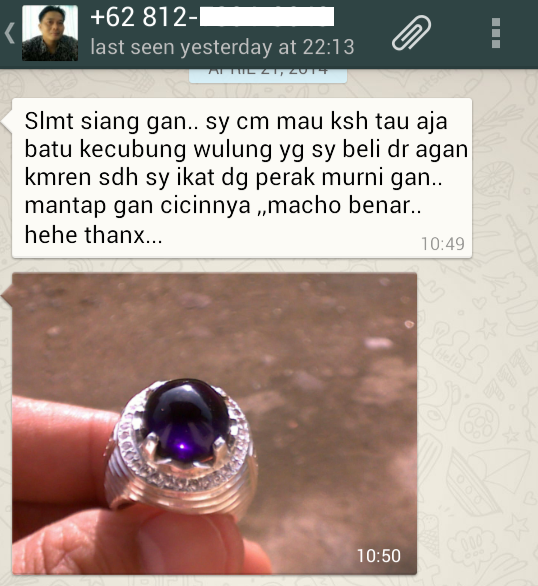 (WTS) Batu Akik Badar Lumut Istimewa