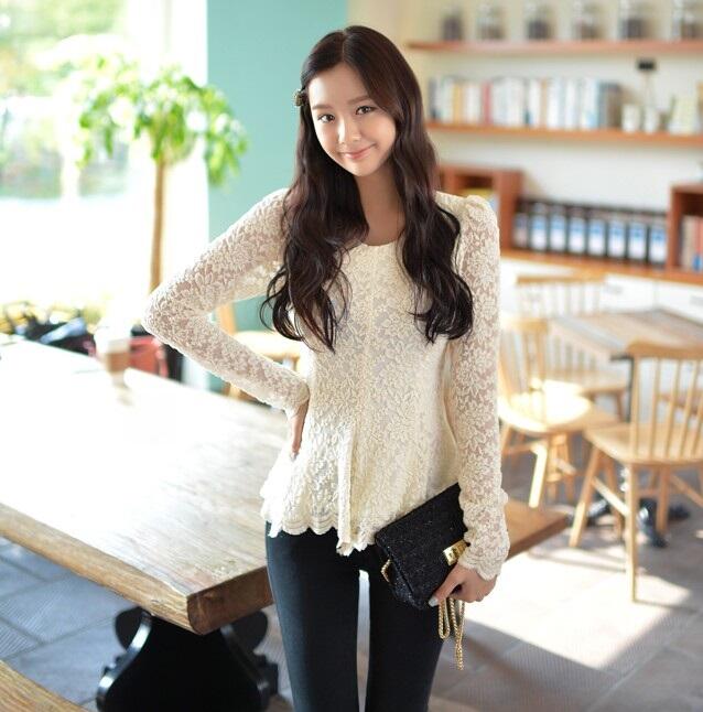 Blouse import Lace Long Sleeve ( baju pakaian blus impor ) RP. 95.000